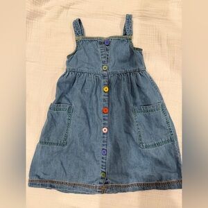 Mini Boden Light Wash Denim Jumper Dress 2T 3T